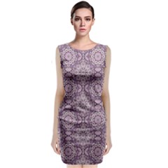 Oriental pattern Sleeveless Velvet Midi Dress