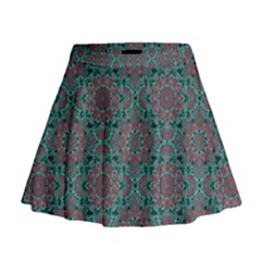 Oriental Pattern Mini Flare Skirt by ValentinaDesign