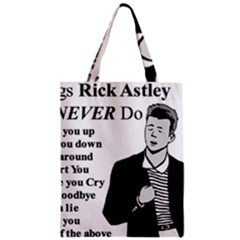 Rick Astley Zipper Classic Tote Bag