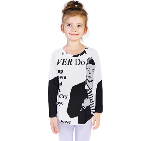 Rick Astley Kids  Long Sleeve Tee by Powwow