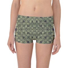 Stylized Modern Floral Design Boyleg Bikini Bottoms