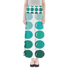 Bubbel Balloon Shades Teal Full Length Maxi Skirt