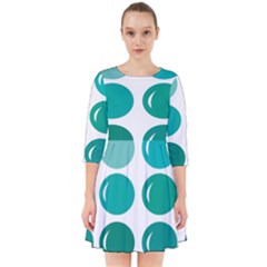 Bubbel Balloon Shades Teal Smock Dress by Mariart