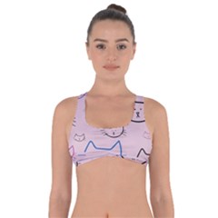 Cat Pattern Face Smile Cute Animals Beauty Got No Strings Sports Bra