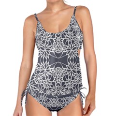 Blue White Lace Flower Floral Star Tankini Set by Mariart