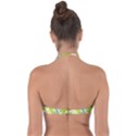 Amazon Forest Natural Green Yellow Leaf Halter Bandeau Bikini Top View2