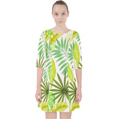 Amazon Forest Natural Green Yellow Leaf Pocket Dress by Mariart