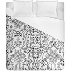 Black Psychedelic Pattern Duvet Cover (california King Size)