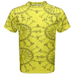 Yellow Flower Floral Circle Sexy Men s Cotton Tee by Mariart