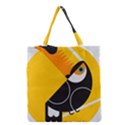 Cute Toucan Bird Cartoon Yellow Black Grocery Tote Bag View1