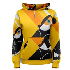 Cute Toucan Bird Cartoon Yellow Black Women s Pullover Hoodie