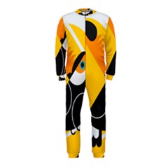 Cute Toucan Bird Cartoon Yellow Black Onepiece Jumpsuit (kids) by Mariart