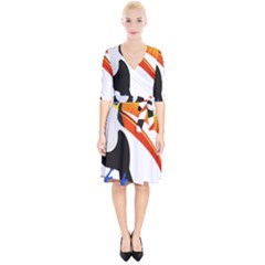 Cute Toucan Bird Cartoon Fly Wrap Up Cocktail Dress