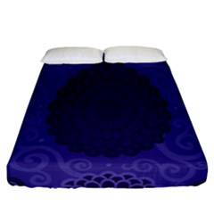 Flower Floral Sunflower Blue Purple Leaf Wave Chevron Beauty Sexy Fitted Sheet (california King Size)