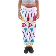 Eye Triangle Wave Chevron Red Yellow Blue Women s Jogger Sweatpants