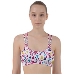 Eye Triangle Wave Chevron Red Yellow Blue Line Them Up Sports Bra by Mariart