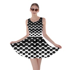 Gradient Circle Round Black Polka Skater Dress