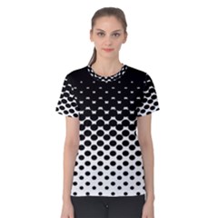 Gradient Circle Round Black Polka Women s Cotton Tee