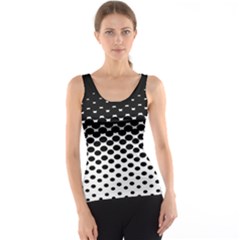 Gradient Circle Round Black Polka Tank Top