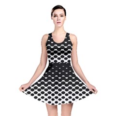 Gradient Circle Round Black Polka Reversible Skater Dress