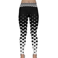 Gradient Circle Round Black Polka Classic Yoga Leggings