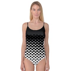 Gradient Circle Round Black Polka Camisole Leotard 