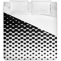 Gradient Circle Round Black Polka Duvet Cover (King Size)