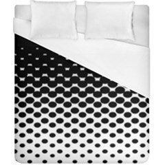 Gradient Circle Round Black Polka Duvet Cover (California King Size)