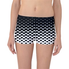 Gradient Circle Round Black Polka Reversible Boyleg Bikini Bottoms