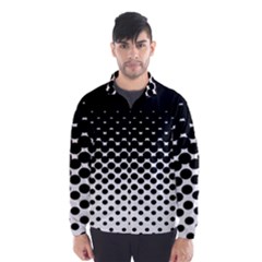 Gradient Circle Round Black Polka Wind Breaker (Men)