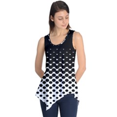 Gradient Circle Round Black Polka Sleeveless Tunic