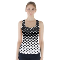 Gradient Circle Round Black Polka Racer Back Sports Top