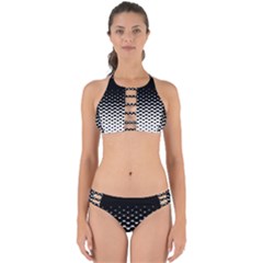 Gradient Circle Round Black Polka Perfectly Cut Out Bikini Set by Mariart