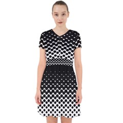 Gradient Circle Round Black Polka Adorable in Chiffon Dress