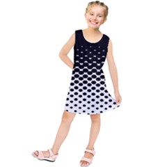 Gradient Circle Round Black Polka Kids  Tunic Dress