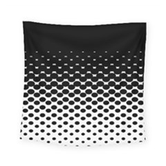 Gradient Circle Round Black Polka Square Tapestry (Small)