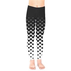 Gradient Circle Round Black Polka Kids  Legging