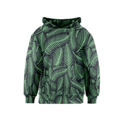 Coconut Leaves Summer Green Kids  Pullover Hoodie