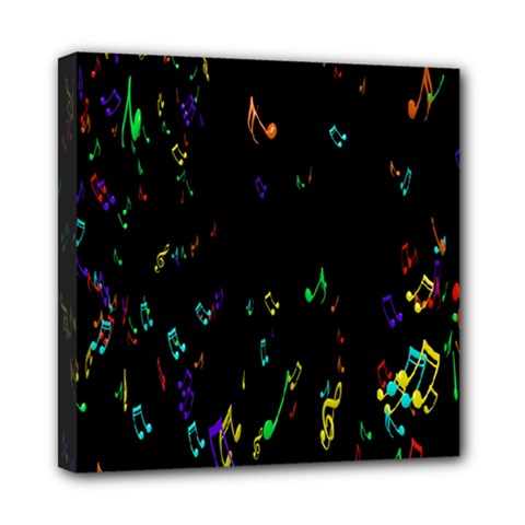 Colorful Music Notes Rainbow Mini Canvas 8  X 8 