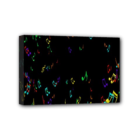 Colorful Music Notes Rainbow Mini Canvas 6  X 4 