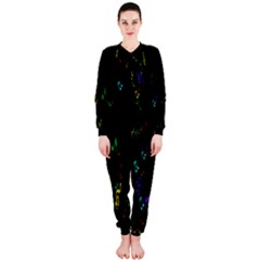 Colorful Music Notes Rainbow Onepiece Jumpsuit (ladies)  by Mariart