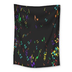 Colorful Music Notes Rainbow Medium Tapestry by Mariart