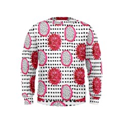 Fruit Patterns Bouffants Broken Hearts Dragon Polka Dots Red Black Kids  Sweatshirt