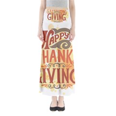 Happy Thanksgiving Sign Full Length Maxi Skirt by Mariart