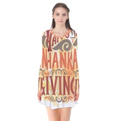 Happy Thanksgiving Sign Flare Dress by Mariart