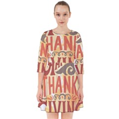 Happy Thanksgiving Sign Smock Dress