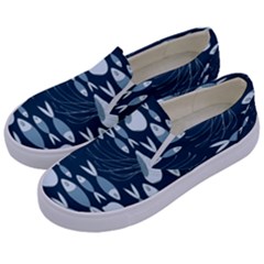 Jellyfish Fish Cartoon Sea Seaworld Kids  Canvas Slip Ons by Mariart