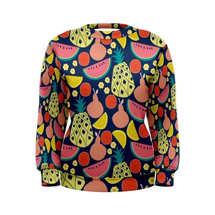 Fruit Pineapple Watermelon Orange Tomato Fruits Women s Sweatshirt