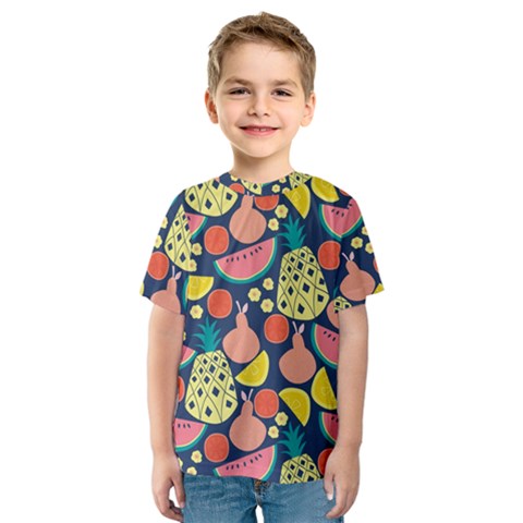 Fruit Pineapple Watermelon Orange Tomato Fruits Kids  Sport Mesh Tee by Mariart