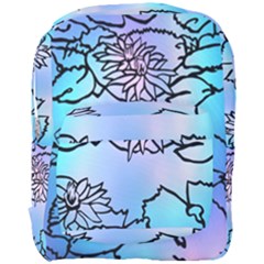 Lotus Flower Wall Purple Blue Full Print Backpack